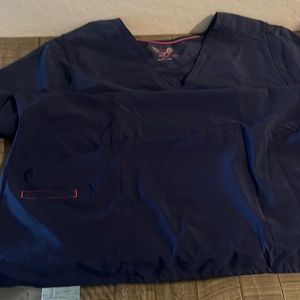Smitten navy blue scrub top xxl